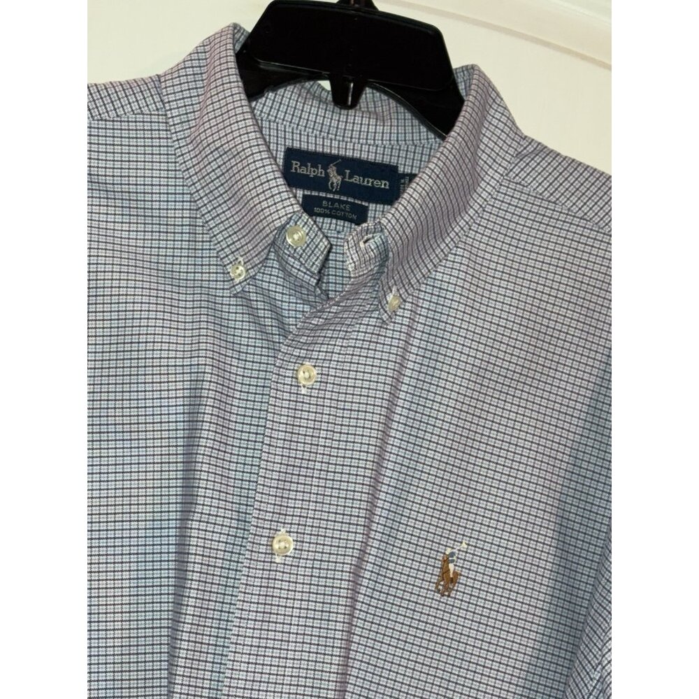 Ralph Lauren Men’s XL Button‎ Up/Down Dress Shirt Flesh Color Pony Blake Cotton